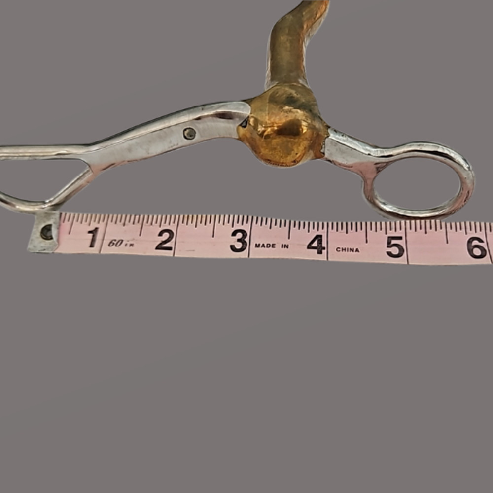 Copper Mouth Stainless Steel Western Horse Shanked Curb Bit - Picture 6 of 6